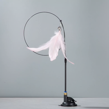 Katzen- Federstick mit Saugnapf