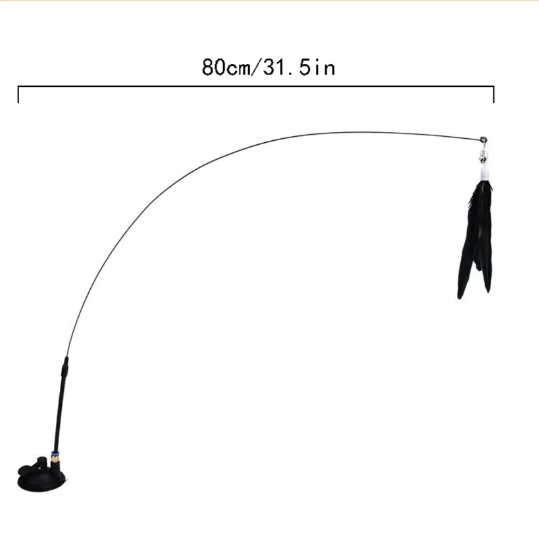 Katzen- Federstick mit Saugnapf